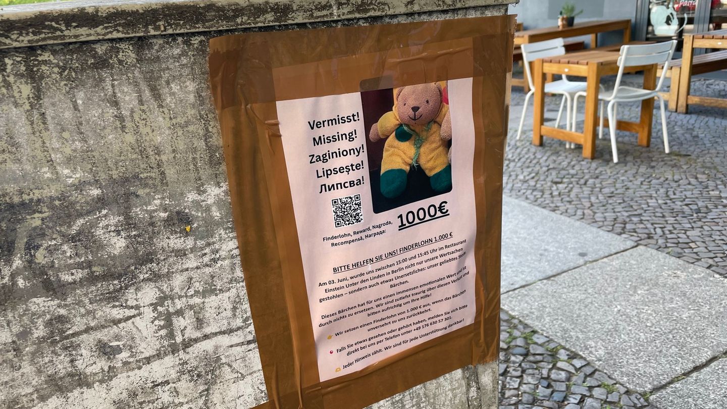 Gesellschaft: Nach Teddybär-Diebstahl in Berlin noch keine heiße Spur